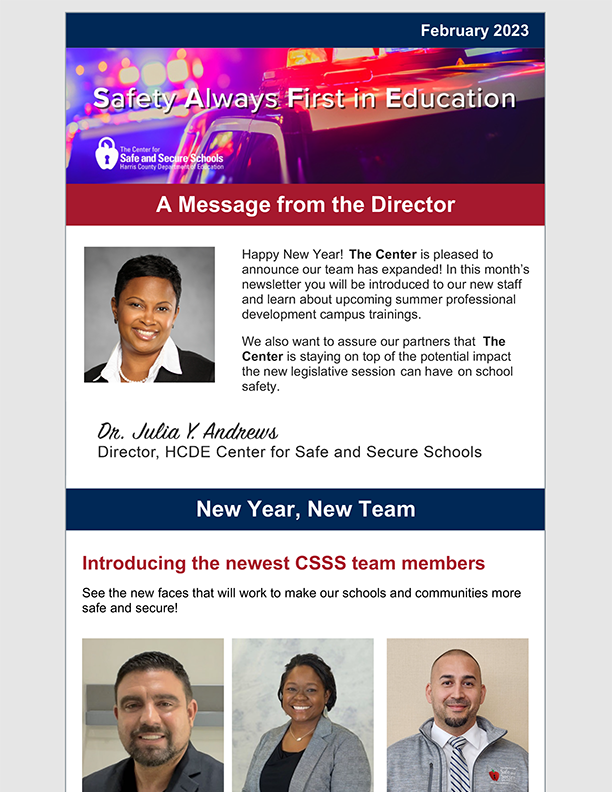 Image of the Feb. 2023 CSSS Newsletter.